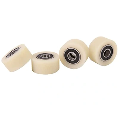 Image de Lot de 4 roues en nylon polyamide Diamètre : 40 mm Largeur 20 Roulement 10 Fabriqué avec précision dans l&#039;UE