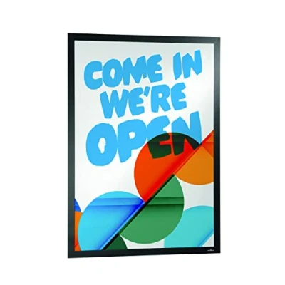 Image de DURABLE Cadre d&#039;affichage DURAFRAME® POSTER 50 x 70 Fixation adhésive pour documents Résistant aux UV 1 pièce, Noir, 505401