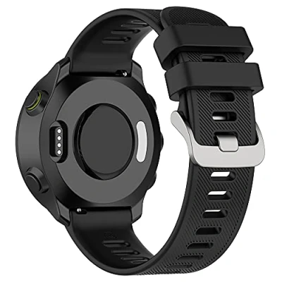 Image de ACTECH Bracelet Compatible avec Garmin Forerunner 55, 158, de Remplacement en Silicone (Noir)