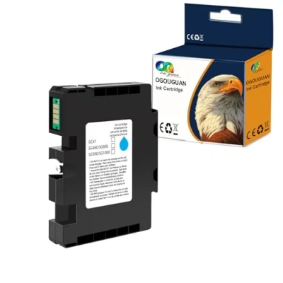 Image de OGOUGUAN CAIDI Compatible Cartouches d&#039;encre pour Sawgrass Virtuoso SG400 SG800 Ricoh Aifcio SG3100 SG3110 SG7100 Imprimante Encre de Sublimation par Transfert Chaleur (Cyan)