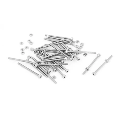 Image de sourcing map M2x30mm en acier inoxydable à tête hexagonale vis moleté écrou Set 30Pièces