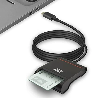 Image de ACT AC6020 lecteur de cartes à puce Intérieure USB 2.0 Noir Neuf
