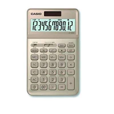 Image de Casio JW 200SC GD Calculatrice de Bureau, 1,1 x 10,9 18,4 cm, Couleur Or