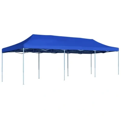 Image de Tente de réception vidaXL 3x9 m Bleu Résistante aux UV et à l&#039;eau Pliable