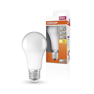 Image de OSRAM LED Star Classic A100 lampe pour la prise E27, forme de poire, look Matt, 1521 lumens, blanc chaud (2700k), remplacement des ampoules 100W conventionnelles, non dimmables, 1 pack