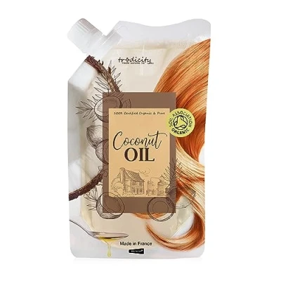 Image de Huile de Coco pour Cheveux Secs et Abîmés. Sérum Hydratant, Masque Capillaire Pointes Fourchues, Anti Frisottis, Réparateur Intense 250 ml