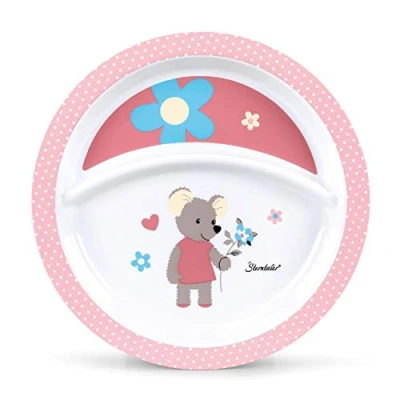 Image de Sterntaler Assiette Bébé, Souris Mabel, Âge : Bébé dès 6 Mois, Rose/Multicolore
