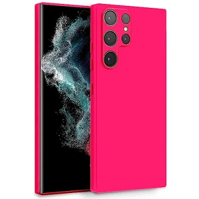 Image de MyGadget Coque pour Samsung Galaxy S22 Ultra Case TPU Souple &amp; Soft avec Doublure Microfibre Cover Protection Extra Fine Légère Rose Foncé