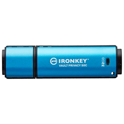 Image de Kingston IronKey Vault Privacy 50 FIPS 197 Type C Certifié et clé USB chiffrée XTS AES 256 bits pour la protection des données IKVP50C 32GB