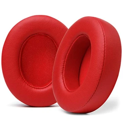 Image de WC Coussinets pour Beats Studio 2 &amp; 3 (B0501, B0500) avec et sans Fil par Wicked Cushions Ne Convient Pas à Solo Cuir PU Souple, Mousse améliorée adhésif Plus résistant Red