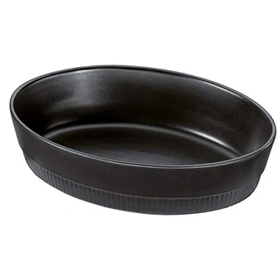 Image de Spring Plat à gratin ovale 30 cm noir céramique
