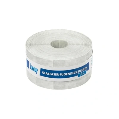 Image de Knauf bande de recouvrement en fibre verre pour enduire les joints sans laisser d&#039;espace, d&#039;armature jointoiement plaques plâtre ou fibres plâtre, 50 mm x 25 m