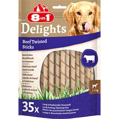 Image de 8in1 Delights Twisted Sticks Bœuf 35 Bâtonnets