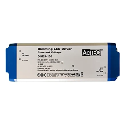 Image de Alimentation transformateur dimmable avec variateur triac 24 V 100 W, intensité directe sur AC 220 coupe de phase, tension constante pour bande LED