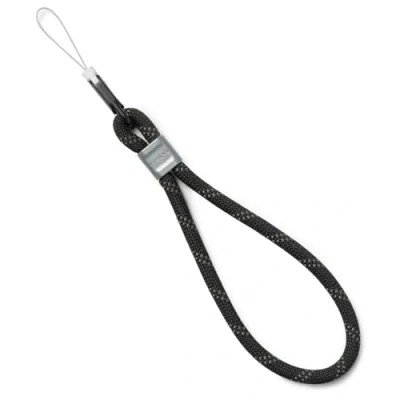 Image de Ringke Rope Hand Strap Dragonne Polyester Sangle de Téléphone Portable Résistant et Ajustable Multi Usage Cordon Wrist One Touch Buckle Accessoires Black