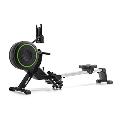Image de ZIPRO Rameur Pliable Dash, Système de freinage magnétique, Niveaux résistance, Silencieux, Siège avec roulement à Billes, Ordinateur d&#039;entraînement, iConsole, Bluetooth, 135kg 201x530x112