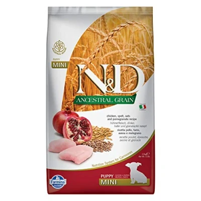 Image de N&amp;D ANCESTRAL Grain Dog Chicken, Spelt, Oats and Pomegranate Puppy Mini 2.5KG