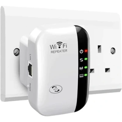 Image de Ubcwin 2024 Newest WiFi Extender, Booster, Repeater, Covers Up to 3000 Sq.ft and 45 Devices, Internet Booster with Ethernet Port, Quick Setup, Home Wireless Signal UK Plug
