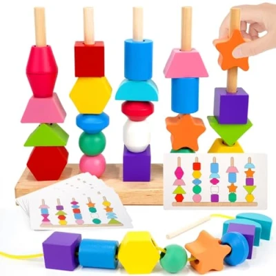 Image de Tosekry 2 en 1 Jeux Montessori 3 4 Ans, Jouet Bois Puzzle Enfant 23 Ans Jouets d&#039;activité et de Développement Jeu