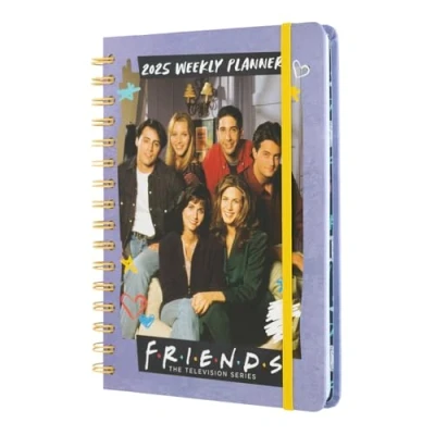 Image de Grupo Erik Agenda 2025 A5 avec vue semaine Friends Janvier Décembre planificateur autocollants et poche 2025,