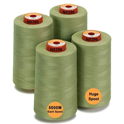 Image de New brothread 28 Options 4 Grand Cône de 5000M Tout usage Fil à coudre en polyester 40S/2 (Tex27) pour la couture, le matelasser, patchwork, surjeter Kiwi