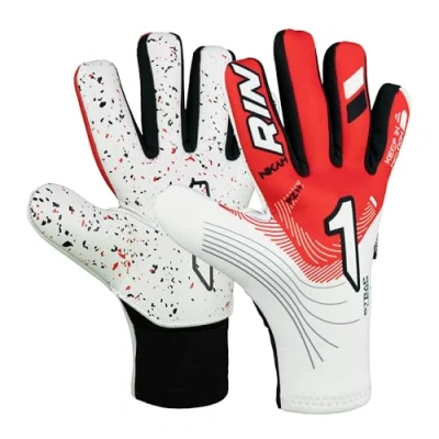 Image de Rinat Nkam AS Gants de Gardien But pour Adulte Blanc/Rouge Taille 7