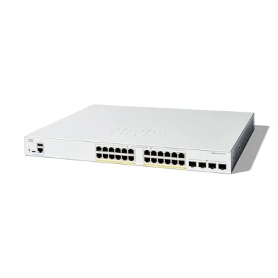 Image de Cisco Commutateur administrable Catalyst 1300 24FP 4X, 24 Ports GE, PoE complète, SFP+ 4x10GE, Garantie limitée à Vie (C1300 4X)