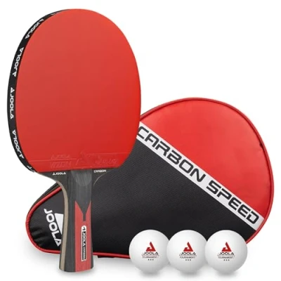 Image de JOOLA Raquette de Ping Pong, Carbon Speed Professionnelle approuvée par l&#039;ITTF pour Joueurs avancés 5 Couches, Technologie Carbowood, 29.3 x 16 6.7 cm; 300 Gramm