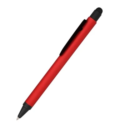 Image de Online stylo à bille Alu Stylus rouge d, en aluminium, recharge de grande capacité remplaçable, couleur d&#039; écriture noire, avec toucher doux, embout tactile, 1 pièce