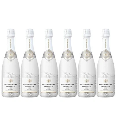 Image de Brut Dargent Ice Chardonnay Vin effervescent Blanc de Blancs Demi Sec Méthode traditionnelle (6 x 0,75 L)
