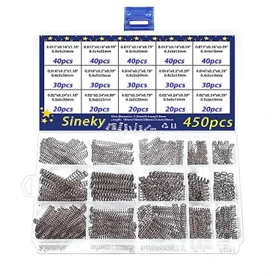 Image de LOEASE Assortiment de Ressorts Compression 450pcs Petits en Acier Inoxydable 304 15 Tailles différentes 450 pièces