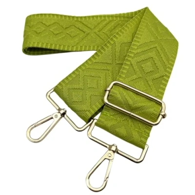 Image de Bandouliere pour Sac Large Sangle Bandouliere, 5cm Réglable Bandoulière à Main Interchangeable avec Boucle Dorée Femme DIY Accessoires (Jaune Vert) 13