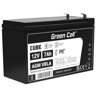Image de GreenCell® Rechargeable Batterie AGM 12V 7Ah accumulateur au Gel Plomb Cycles sans Entretien VRLA Battery étanche USV Système UPS de résérve