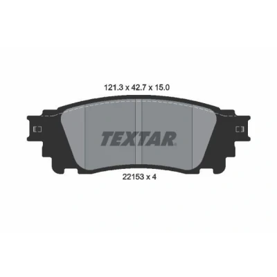 Image de TEXTAR 2215301 Jeu de plaquettes frein non préparé pour indicateur d&#039;usure LEXUS: NX
