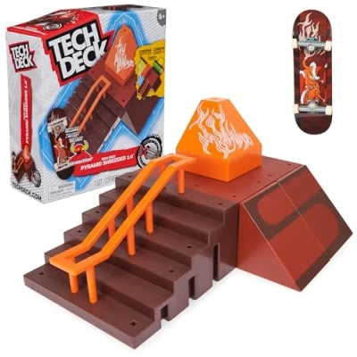 Image de Tech Deck Finger Skate Starter Set X Connect Pyramid Shredder Park 100% Modulable À Construire et Personnaliser + 1 Mini Doigt Jouet Enfant Jeu 6 Ans