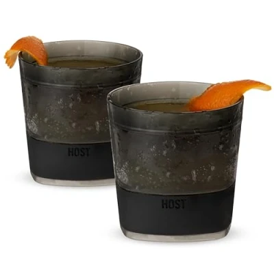 Image de Host Lot de 2 gobelets réfrigérants à double paroi pour whisky, bourbon et scotch 266 ml Fumé