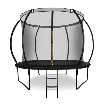 Image de HyperMotion Trampoline Exterieur Enfant 3+ avec échelle et Filet intérieur pour la Maison Le Jardin, équipement d&#039;aire de Jeux, Enfants, Double Pieds, 305 cm 10FT