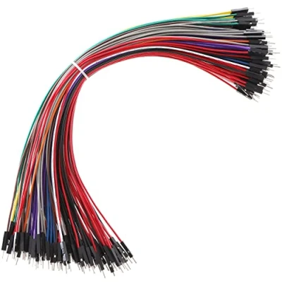 Image de Bestlus Breadboard Jumper Wires 20AWG, Exclusives Premium Male to Cable M 30CM, 10 Colors, Pack of 120, Square Head 0.1&#039;&#039; for Arduino Raspberry Pi (30CM, Male)