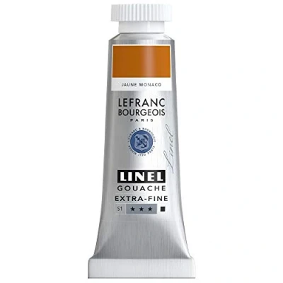 Image de Lefranc Bourgeois Linel Gouache Extra Fine Tube 14ml Jaune Monaco Série 1