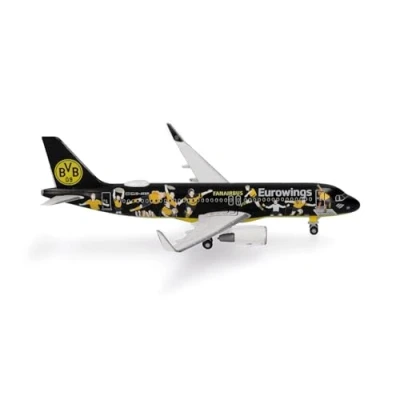 Image de Herpa Maquette Avion Eurowings Airbus A320 BVB Fanairbus D AEWM, echelle 1/500, Model, pièce de Collection, d&#039;avion sans Support, Figurine Metal