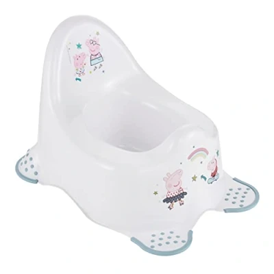 Image de Keeeper Peppa Pig Pot pour Bébé, De 18 Mois à 3 Ans Environ, Anti Dérapant, Adam, Nordic White