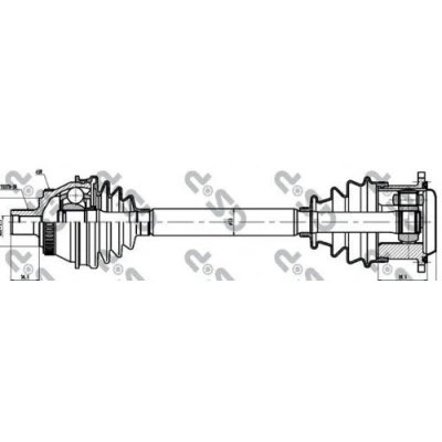 Image de GSP 203048 Arbre de transmission A1 502 VOLKSWAGEN: Passat B5 GP Berline, Break, AUDI: A4 Avant
