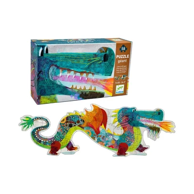 Image de Djeco Grosses „LEON DER DRACHE“ Puzzle pour enfants, Taille: One Size, Multicoloured