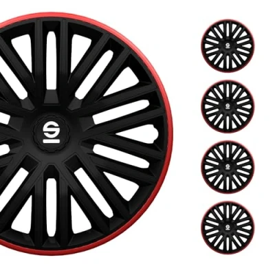 Image de SPARCO Bergamo SPC1685BKRD Enjoliveurs 16Pouces noir/rouge