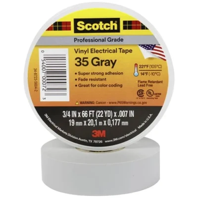 Image de Ruban isolant Scotch® 35 Scotch SCOTCH35 19X20GR gris (L x l) 20 m 19 mm résine caoutchouc 1 pc(s)