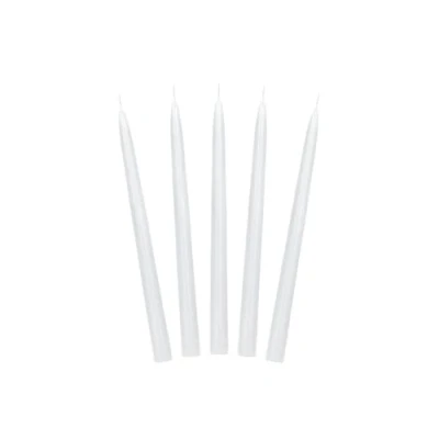 Image de PartyDeco bougies coniques ensemble de centres table blancs longue bougie pour mariages, fêtes d&#039;anniversaire, bougeoir Noël décorative