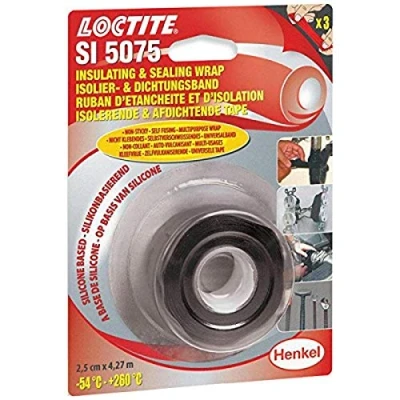 Image de Loctite 1808110 Ruban d&#039;Etanchéité SI 5075, Noir, 4,27 m x 2,5 cm