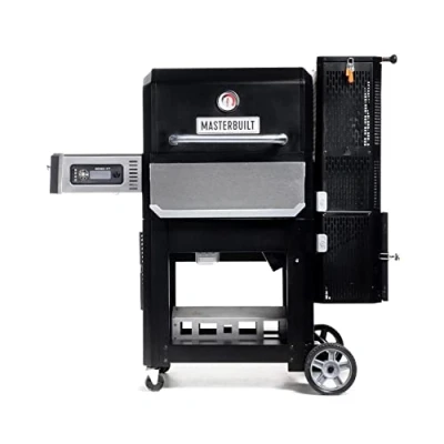 Image de Masterbuilt MB20041320 Gravity Series 1050 Barbecue à Charbon numérique d&#039;extérieur + Grill fumoir, Portable, thermomètre intégré Noir