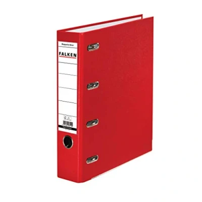 Image de Falken PP Classeur double en plastique 7 cm de large 1er Pack rouge