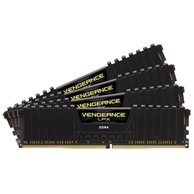 Image de Corsair Vengeance LPX 64Go (4x16Go) DDR4 2666MHz C16 XMP 2.0 Kit de Mémoire Haute Performance Noir
